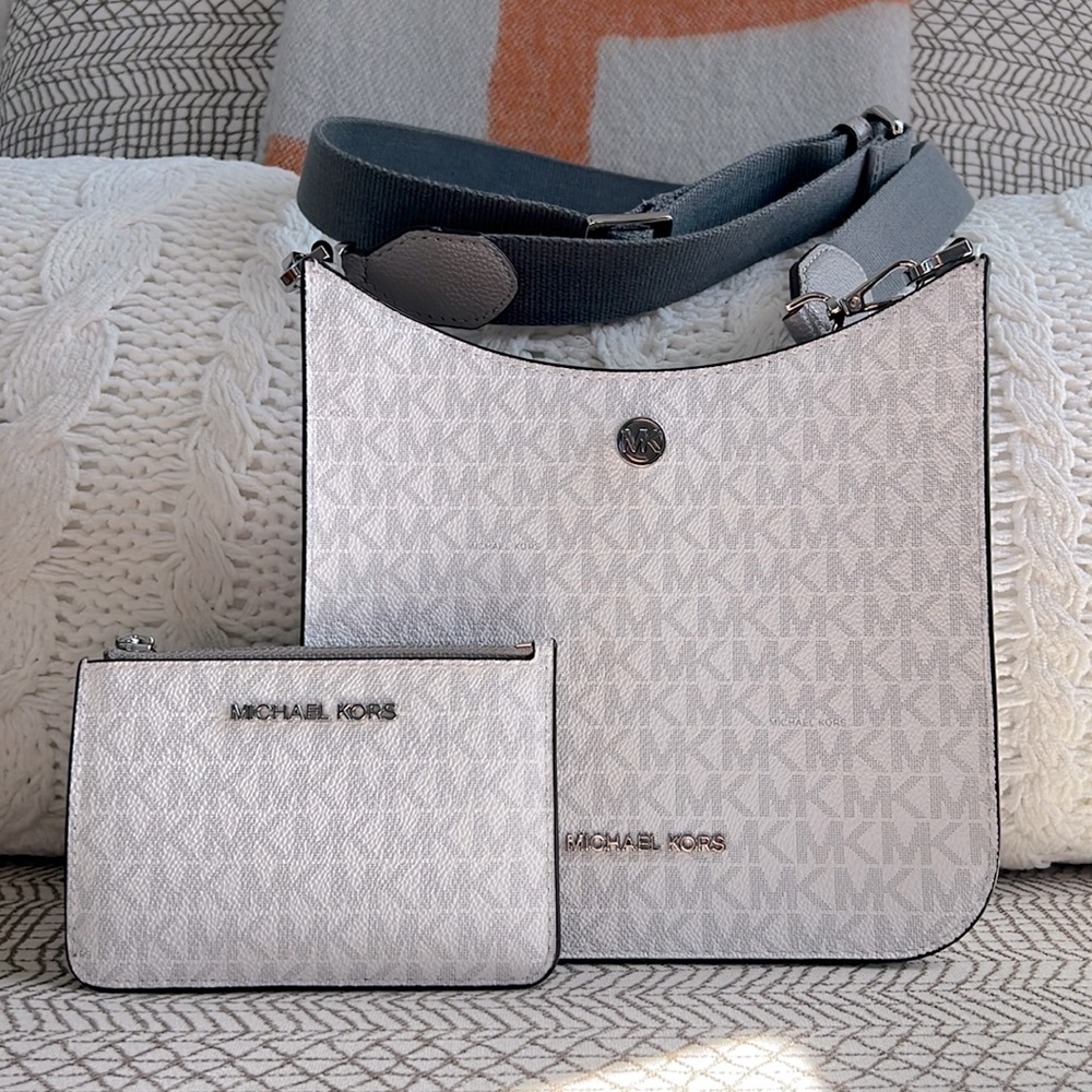 Michael Kors mini crossbody bag w/ ID holder keychain